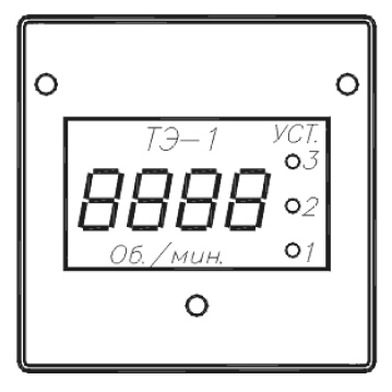 Эскиз передней панели устройства индикации ТЭ-1