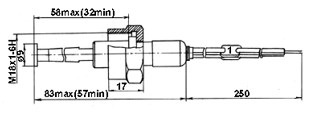 Габаритные и установочные размеры Датчика ТП-073