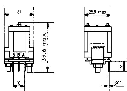 Габаритные и установочные размеры Реле РППВ-12
