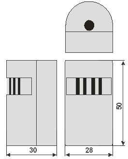 Габаритные и установочные размеры термопреобразователя ТСМ-307